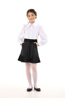 Белая школьная блуза Mooriposh, модель 06137