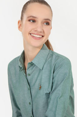 Kad_n Koyu Ye_il Uzun Kollu Basic G_mlek