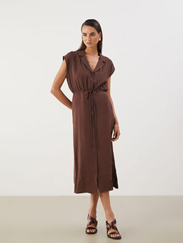 Beli Ku?akl? B?zgl? G?mlek Elbise