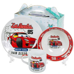 Набор детский 3пр Болид (тарелка 17,5см, салатник 15см, кружка 230мл) под/уп C623# (350703) /DANIKS/  фото 2