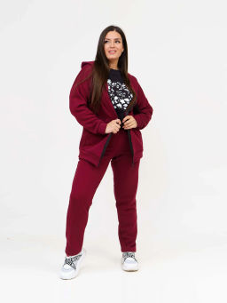Костюм женский, цвет бордовый