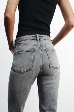 TRF CROPPED FLARE HIGH-WAIST JEANS - Zara фото 8