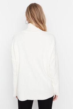 Ekru Genis Kal?p Basic Triko Kazak TWOAW23KZ00206 - Trendyolmilla фото 5