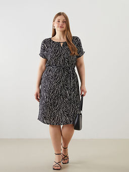 Desenli Ku?akl? Elbise