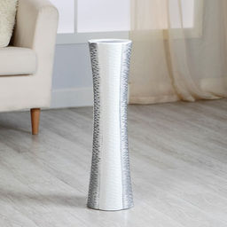 Ваза напольная «Опалин», d внутренний 11.5 см, 16×59 см, керамика, серо-белая