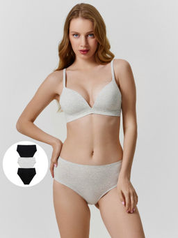 Цена за 2 штуки! Трусы макси женские в наборе, 3 шт