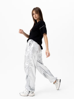 Футболка хлопок 95%, лайкра 5% ,черно-серая - Binita фото 3