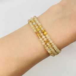 Бусины для украшений из Рутилового кварца "Волосатик" (140 бусин)