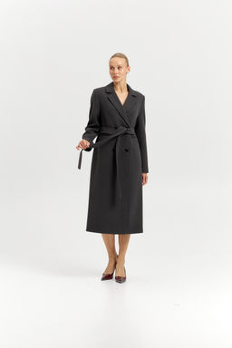 Пальто женское демисезонное 26880 (базальт/рубчик)