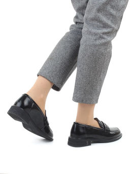 03-PDEB105-3 BLACK Лоферы женские (натуральная кожа)