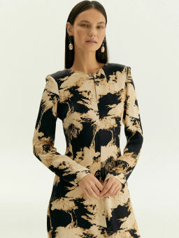 Платье с абстрактым принтом, PL1693/carn