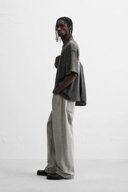 CONTRAST PRINT KNIT T-SHIRT - Zara фото 4