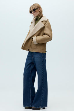 100% LEATHER DOUBLE-FACED SHORT COAT