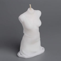 Свеча декоративная «Женский силуэт в море», 6×3.5×10 см, белый