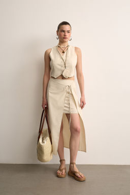 Жилетка короткая изо льна - Mollis фото 3