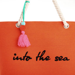 Сумка пляжная Into the sea, 50*34,5*14 см, оранжевый цвет - Nazamok фото 4