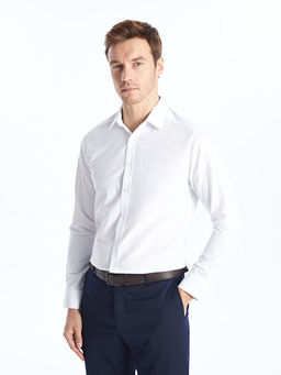 Slim Fit Uzun Kollu Poplin Erkek G?mlek
