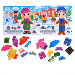 Книжка с липучками Одеваюсь по погоде 12 стр. - Буква-ленд фото 2