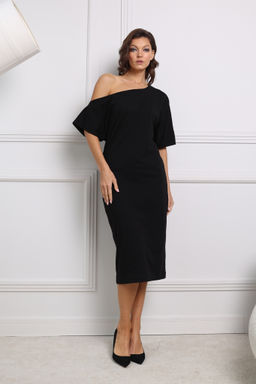 Платье асимметричное из трикотажа - Looklikecat фото 2