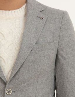 Серая зауженная кашемировая куртка - Cacharel фото 7