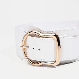 Ремень женский, ширина 8 см, на резинке, пряжка металл, цвет белый - Simaland фото 2