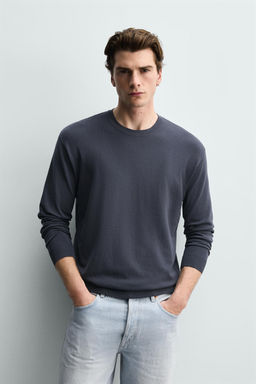 JERSEY REGULAR FIT B?SICO / Azulina - Zara фото 2