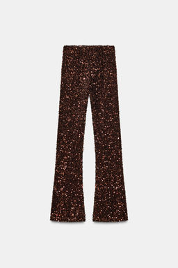 FLARE VELVET SEQUIN LEGGINGS - Zara фото 6