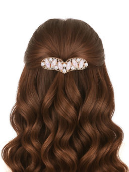 Заколка - автомат для волос «Глория», нежность сердце, 8.5 см