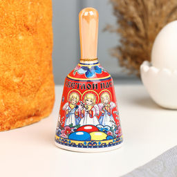 Колокольчик Три ангела, средний, с ручой