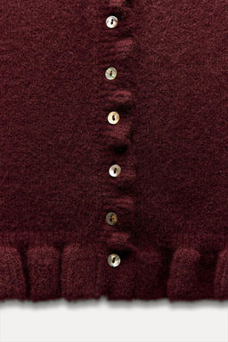 RUFFLED KNIT CARDIGAN - Zara фото 8