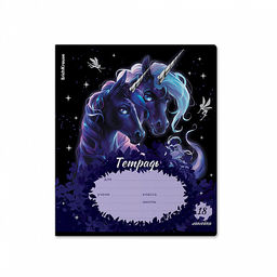 Цена за 10 шт. Тетрадь школьная ученическая ErichKrause Black Unicorn, 18 листов, линейка, выборочный УФ-лак (в плёнке по 10 шт.)_MIX-PACK  фото 5