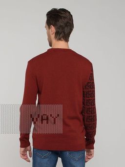 Джемпер мужской 212-12262. 179/9500 хна/чёрный