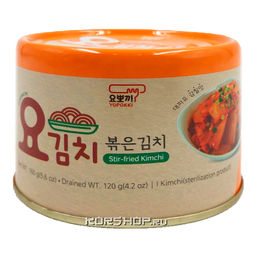 Обжаренная консервированная капуста кимчи Yokimchi Yopokki, Корея, 160 г Акция