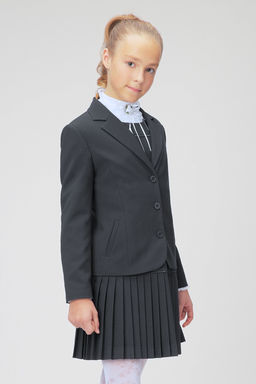 Синий школьный жакет для девочки Инфанта, модель 0701 фото 6