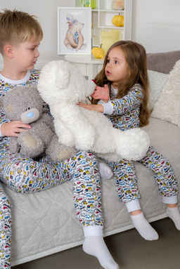 Пижама подростковая из кулирки пенье на манжетах Дрёма графити - Амадэль фото 46