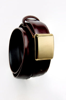 THIN LEATHER BELT WITH SQUARE BUCKLE - Zara фото 9