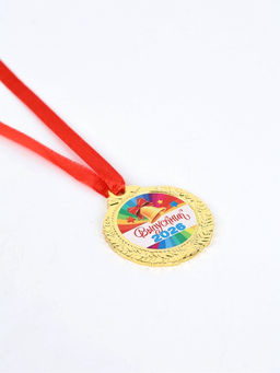 Медаль детская на выпускной «Выпускник 2026», d=4 см, с лентой