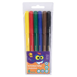 Лео Играй Фломастеры смываемые LPFST-06 6 цв