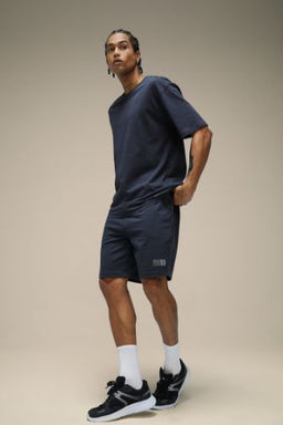 DeFactoFit Slim Fit Dar Kesim Cepli Bask?l? Sporcu Sort