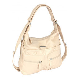 Сумка женская искусственная кожа Guecca-224 (рюкзак-change), 2отд, св, бежевый SALE 264063