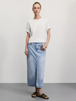 Базовая футболка из хлопка / Zarina фото 2