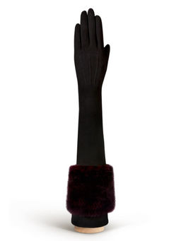 Перчатки женские ш/п IS02029 black/bordo