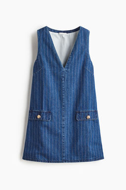 Vestido denim con escote en V