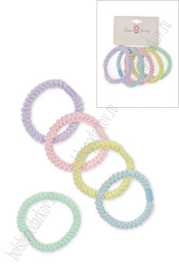 Резинки для волос 5 см (5 шт) SF-7809, ассорти №14