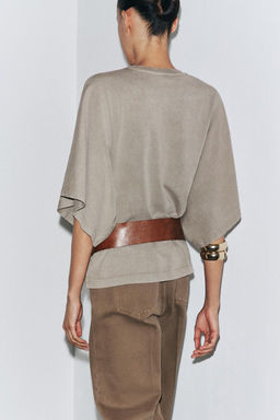 WASHED CAP SLEEVE T-SHIRT - Zara фото 11