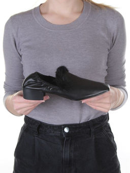 03-N18120S-2 BLACK Полуботинки женские (натуральная кожа)