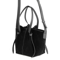 SA9006 black, Женская замшевая сумка, Barcelo Biagi