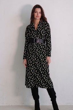 Платье-рубашка с английским воротником принт - Martichelli фото 179