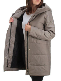 22225 DK.BEIGE Куртка демисезонная женская (100 гр. синтепон) - Фабричный китай фото 7