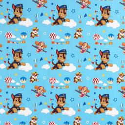 Цена за 10 шт. Бумага упаковочная глянцевая, Щенячий патруль, 70×100 см
